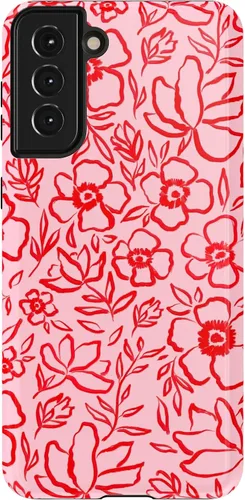 Vista 68 de Casely Funda para Galaxy S21 Here Comes The Sun Colorblock Sunset Diseño protector delgado esencial de doble capa Aquí viene el sol