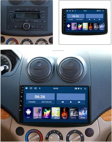 Vista 2 de Android 10.0 Double Din 9 Inch Car Stereo Audio 1080P Touchscreen in-Dash GPS Navigation Head Unit WiFi/Bluetooth/FM Radio for Chevrolet Epica