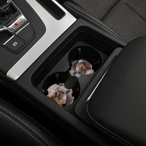 Vista 6 de Portavasos para automóvil, paquete de 2 posavasos absorbentes de ardilla para automóvil, almohadillas antideslizantes para portavasos de bebidas
