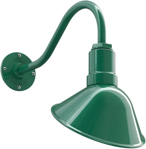 Vista 37 de Steel Lighting Co. Luz de Letrero de Tienda Venice para Pared de Acento de Restaurante al Aire Libre Cúpula de 9 pulgadas Brazo Recto de 6