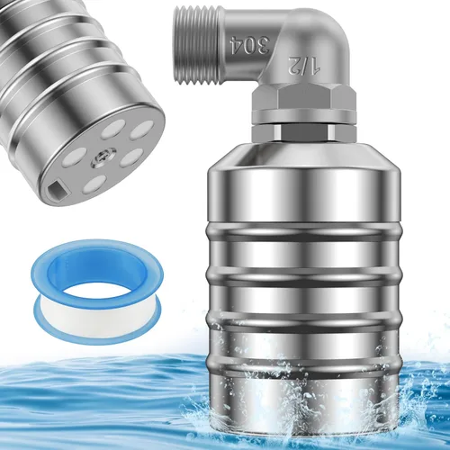 Vista 8 de Válvula de flotador de control de nivel de agua 304 Acero inoxidable Totalmente automática Mini válvula de bola flotante Apagado automático Tanque