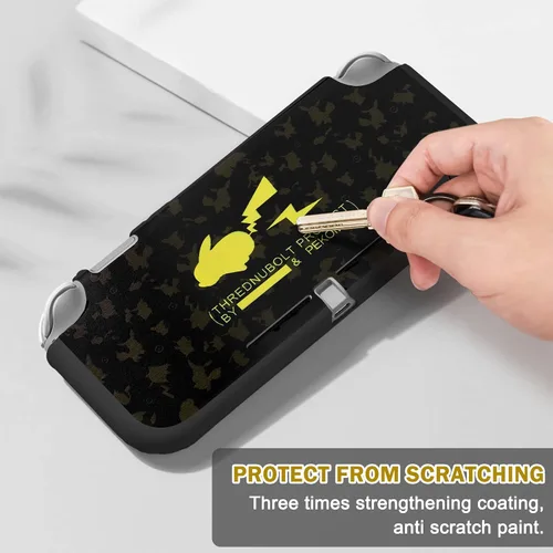 Vista 3 de DLseego Flash Pika Switch Lite Funda protectora de TPU suave y a prueba de golpes, resistente a los arañazos, piel de amina japonesa Joy Con con 2
