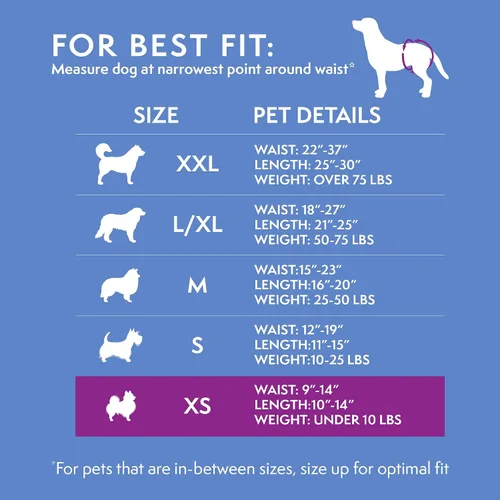 Vista 5 de Simple Solution Pañales desechables para perras, pañal a prueba de fugas para perros, entrenamiento para ir al baño, entrenamiento XS