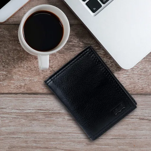 Vista 6 de Levis Mens Trifold Wallet-Sleek and Slim Includes Id Window and Credit Card Holder