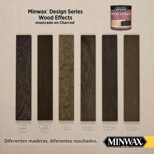 Vista 2 de Minwax 404140000 Efectos de madera, negro carbonizado