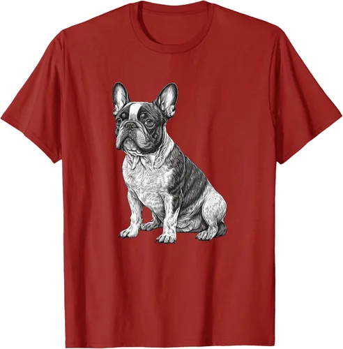 Vista 13 de Divertida camiseta francesa Bulldog francés en blanco y negro, Negro