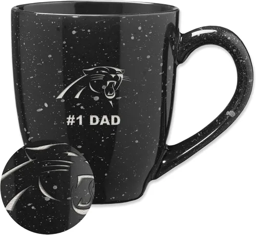 Vista 32 de Rico Industries NFL Football #1 Dad 16 oz Team Color Laser Engraved Ceramic Coffee Mug