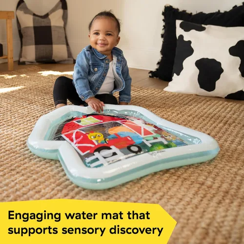 Vista 2 de Baby Einstein Farm Explorers Cal's Sensory Barn - Tapete de agua multisensorial, rojo, de 0 a 36 meses
