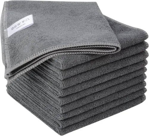 Vista 21 de KinHwa Paños de cocina para platos, paños de microfibra absorbentes de secado rápido, trapos de cocina con lado de limpieza de poliéster, ideal