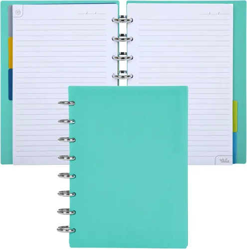 Vista 34 de Talia - Cuadernos de notas con tapas, planificador, personalizables, (Rosa de los 90, Junior (5.5 pulgadas x 8.5 pulgadas))