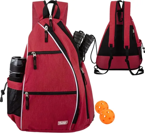 Vista 18 de Sucipi Pickleball Bag for Men & Women,Convertible Backpack with Fence Hook Negro