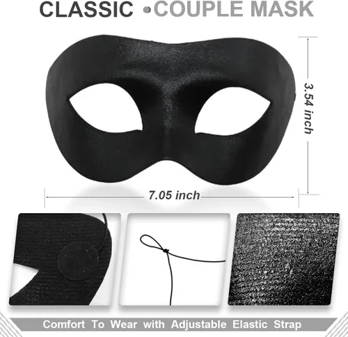 Vista 4 de Máscara de máscaras para mujeres parejas y hombres máscara para carnaval Halloween máscara de ojos de encaje para fiesta baile de graduación bar