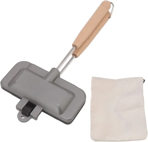 Vista 9 de Sartén de doble cara, sartén antiadherente para hornear con mango extraíble para panqueques, tortillas, frittatas, parrilla abatible compacta