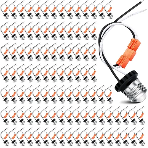 Vista 8 de Zhengmy 6 adaptadores de enchufe E26, base media macho tornillo en la coleta de enchufe de luz para luces LED empotradas