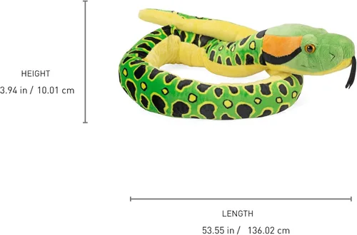 Vista 3 de Wild Republic - Peluche de serpiente de peluche, regalo para niños, anaconda, 54