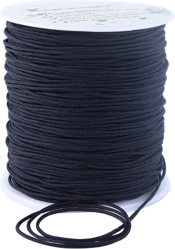 Vista 56 de KONMAY 1 rollo de cuerda de nailon de 150 yardas, trenzado de 0.016 in de nailon Shamballa Macramé/cordón de cuentas, cordón de nudo chino, cuerda