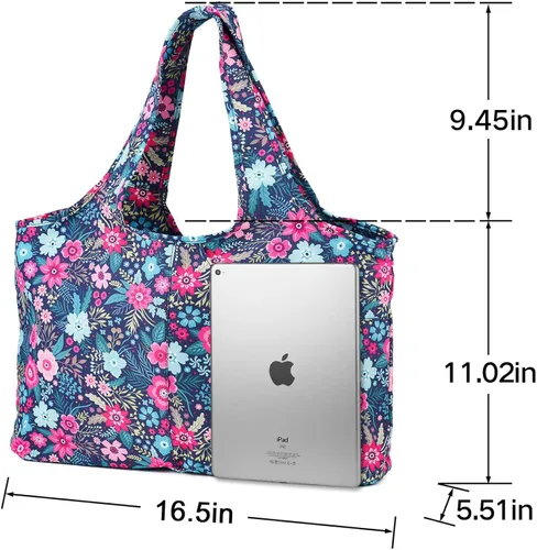 Vista 5 de ZOOEASS - Bolso grande de hombro para mujer, impermeable, multifunción, de nailon, para viaje