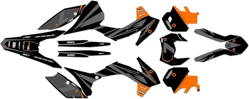 Vista 10 de Kit de gráficos para KTM 250XCF-W Y 350XCF-W (2014-2015) Bold Series Cyan 16 Mil - Adhesivos para motocicleta Dirt Pit Bike Motocicleta, accesorios