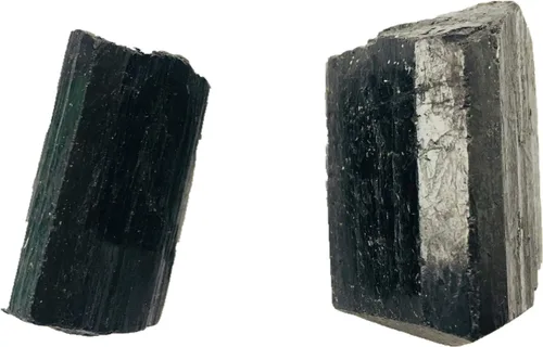 Vista 3 de 2 piezas de cristales de turmalina negra áspera a granel, piedras naturales crudas grandes, cristal de reiki, curación al por mayor (1.2-1.6 in)