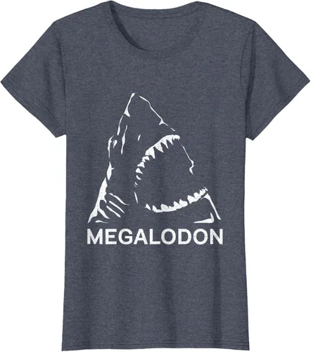 Vista 12 de Camiseta de paleontólogo prehistórico de tiburón gigante Megalodon, Negro
