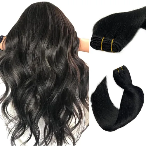 Vista 15 de Extensiones de cabello humano real, balayage, color castaño ceniza a rubio miel, extensiones de cabello humano con reflejos, 14 pulgadas, 2.82 oz