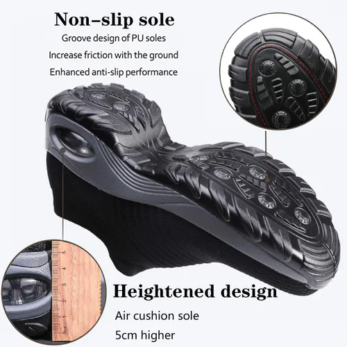 Vista 5 de Hahafash - Zapatillas de deporte para mujer, de malla, cómodas, con plataforma de cojín de aire, zapatos de tenis