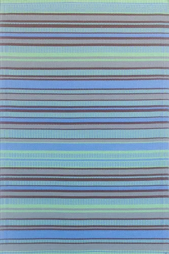 Vista 29 de Mad Mats® Alfombra geométrica para exteriores, tapete de plástico reversible (4 x 6 pies, tejido de cesta, piedra blanca)