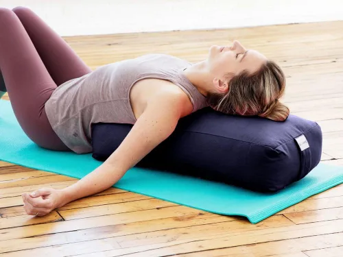 Vista 94 de Sol Living Almohada de yoga rectangular para meditación, accesorios de meditación de algodón, almohada de meditación restaurativa de yoga, almohada