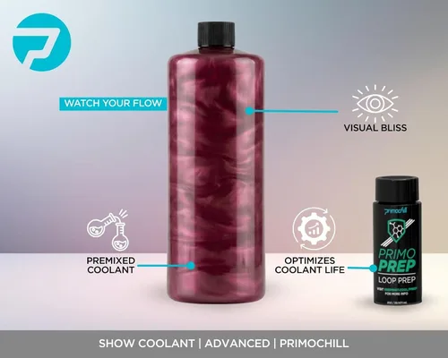 Vista 2 de PrimoChill Vue - Refrigerante de refrigeración por agua para computadora, flujo visual, sólido/no transparente, protección completa, PrimoPrep