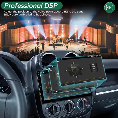 Vista 5 de 5GWi-Fi 1280 * 800HD (sistema OTA de actualización en línea) Radio de coche estéreo para Jeep Patriot Compass 2010-2016 Carplay Andriod Auto, FM
