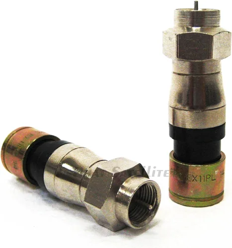 Vista 13 de 2 Piezas RG11 Belden PPC EX11N716PLUS Conector de Compresión de Cable Coaxial de Níquel y Anticorrosión RG-11 Accesorio Coaxial