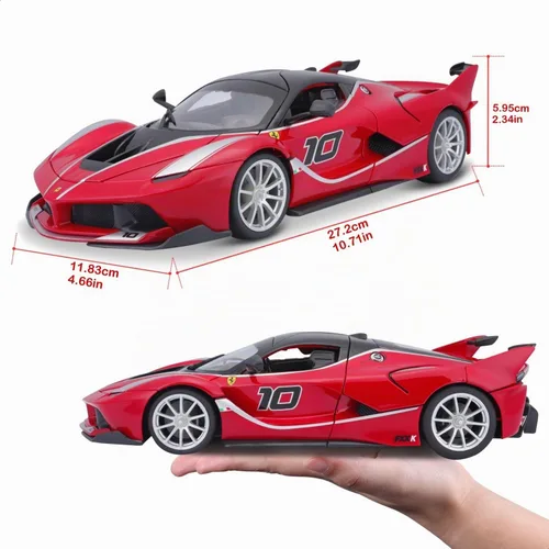 Vista 8 de Bburago B18-16010 Ferrari FXX-K Kit de Modelo Fundido, Rojo, Escala 1:18
