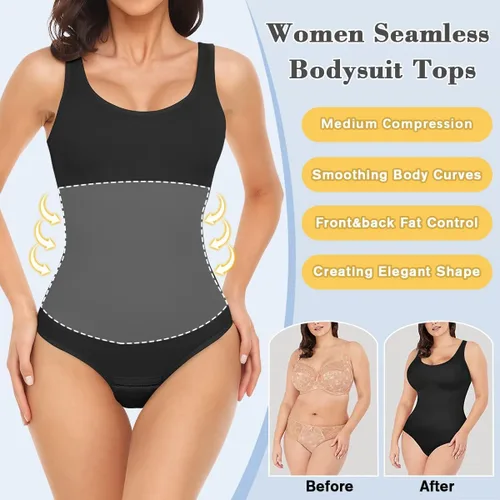 Vista 5 de VVX Body para mujer Control de abdomen, sin costuras, de compresión, levantamiento de glúteos, moldeadores