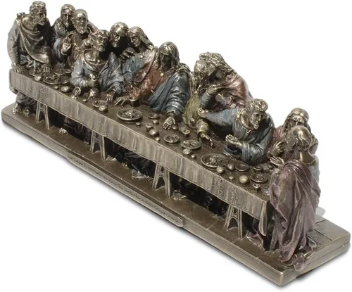 Vista 2 de Figura religiosa de 9.25 pulgadas de Da Vinci, el último regalo de exhibición súper