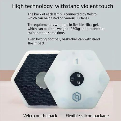 Vista 2 de Reaction Training Kit Smart Pods for Speed, Reaction Training Light System with App Exercises to Improve Speed Agility, Reflex, for Boxing, Sports