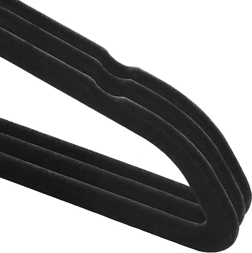 Vista 3 de Casafield 100 perchas de terciopelo para niños, tamaño de 14 pulgadas, color negro