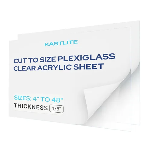 Vista 8 de Láminas de plexiglás acrílico transparente de 1/4" de grosor, cortadas a medida - Paneles transparentes nominales de 4" x 6" para corte por láser