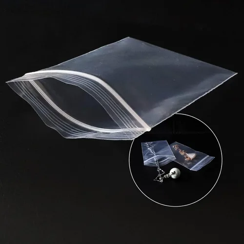Vista 15 de Mini bolsas de plástico, 1000 unidades de 1.5 x 1.5 pulgadas, bolsas de almacenamiento reutilizables transparentes con cremallera para joyas