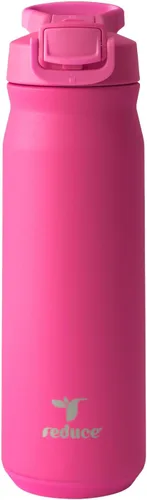 Vista 11 de REDUCE Hydrate Pro - Botella de agua aislada de acero inoxidable de 24 onzas, tapa abatible a prueba de fugas, apta para lavavajillas, sin BPA, Negro