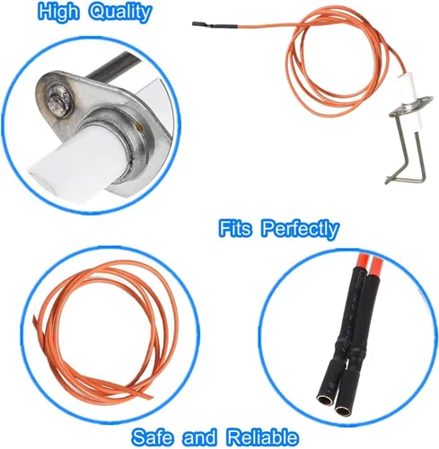Vista 3 de Encendido directo por chispa 62-24164-01, encendedores de quemador de horno compatibles con Rheem Pro-tech PSE R36 PSER36, cable de alta temperatura