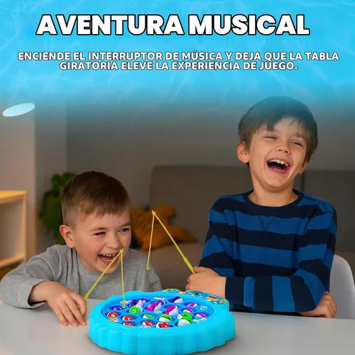 Vista 7 de IPIDIPI TOYS Juego de pesca para niños, 21 peces y 4 bastones - azul