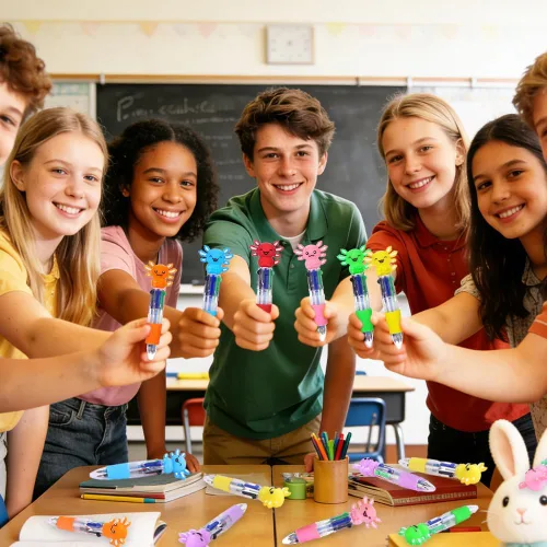 Vista 6 de 36 bolígrafos divertidos de ajolotl kawaii, mini bolígrafos de regalo