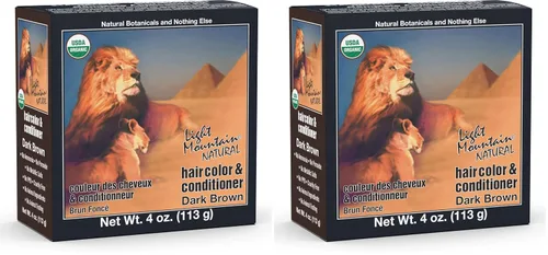 Vista 10 de Light Mountain Tinte y acondicionador para el cabello de henna, tinte negro para hombres y mujeres, polvo orgánico de hoja de henna y botánicos, sin