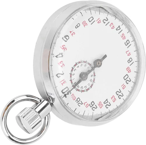 Vista 8 de CHICIRIS Cronómetro de metal duradero con pantalla de dial grande, temporizador de carrera portátil para entrenamiento deportivo, ideal