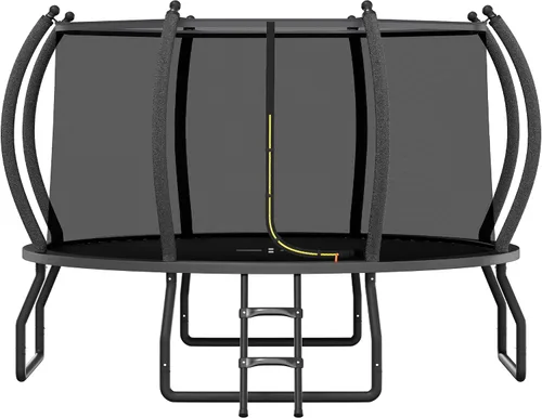 Vista 15 de YUMPIE 8FT 10FT 12FT 14FT 16FT Quick-Connect Outdoor Trampoline with Ladder Negro