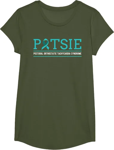 Vista 19 de POTS Dysautonomia Turquoise Ribbon Autonomic Dysfunction T-Shirt Asphalt Grey