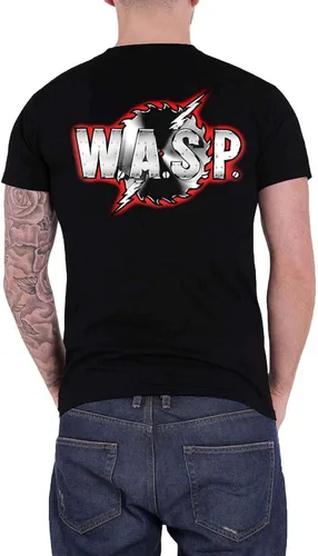 Vista 2 de WASP 'First Album' (Negro) Camiseta