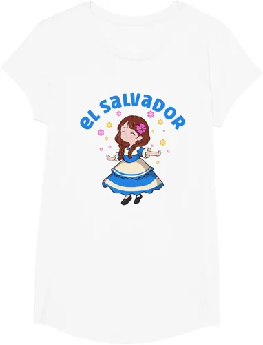 Vista 19 de Camiseta de mujer hispana con bandera salvadoreña de El Salvador Orgullosa, Negro
