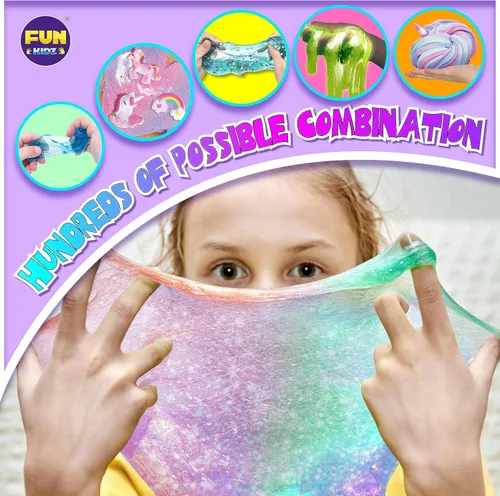 Vista 3 de Kit de Slime de Unicornio Esponjoso para Niñas, FunKidz Regalo de Slime de Nube para Mayores de 6 Años, Divertido Kit de Fabricación de Slime