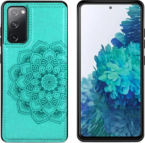 Vista 7 de COOYA Funda para Samsung Galaxy S20 FE 5G - Funda tipo cartera con tarjetero, piel sintética de alta calidad, cierre magnético, funda protectora